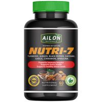 Ailon Naturals Nutri 7 - Turmeric. Ginger. Cayenne. Garlic. Cinnamon & Spirulina 